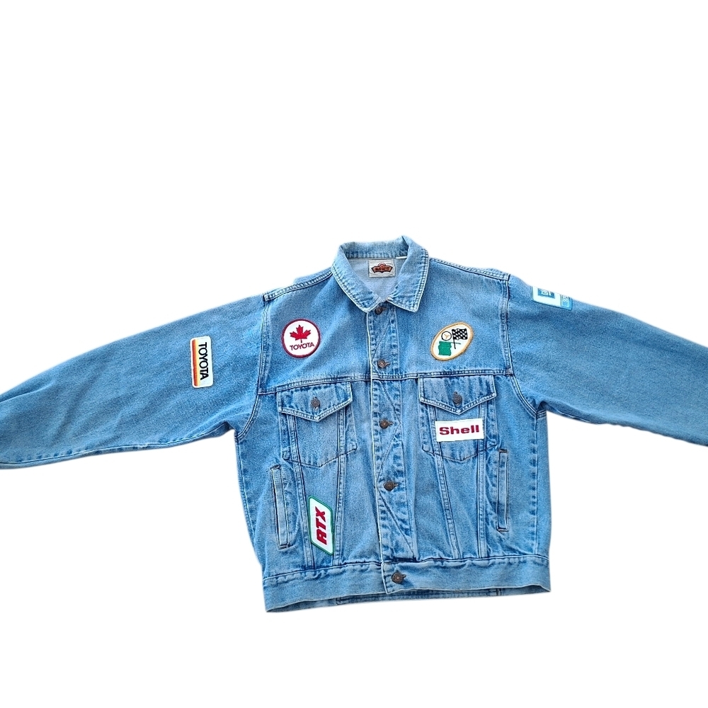 Vintage Grand Canyon Coat Embroidered patches car patterns jeans jacket - Picture 4 of 12